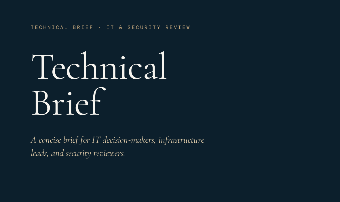 IT & security brief cover